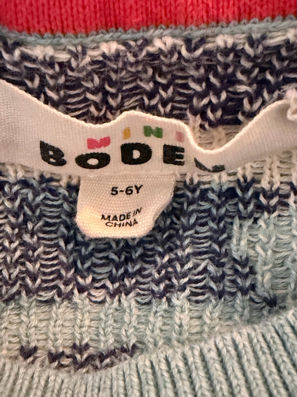Mini Boden Kids' Novelty Cotton Jumper Sweater Blue Sheep 5 - Picture 5 of 6